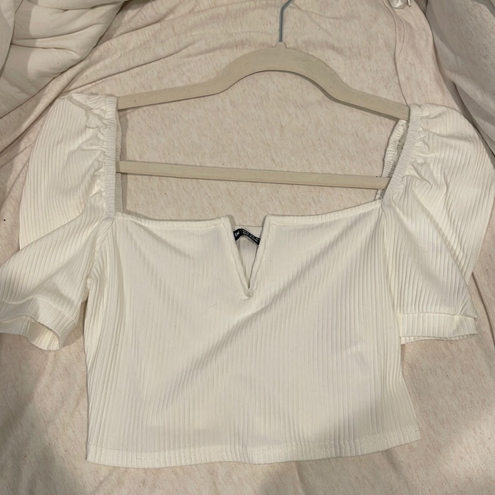 White off the shoulder top